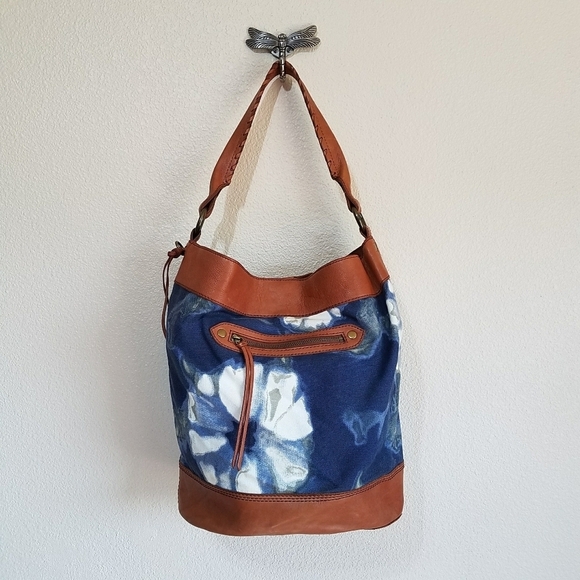 Lucky Brand Floral Tie Dye Vintage Hobo Bag - Picture 2 of 12